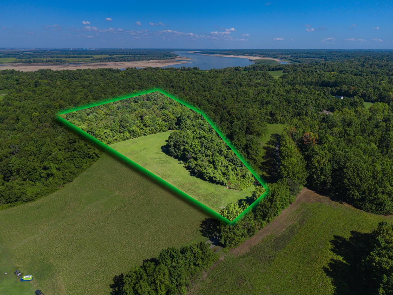0 Dolan Road Drummonds, TN 38023 - Photo 3 of 10 View of property location with a nearby body of water and property boundaries highlighted