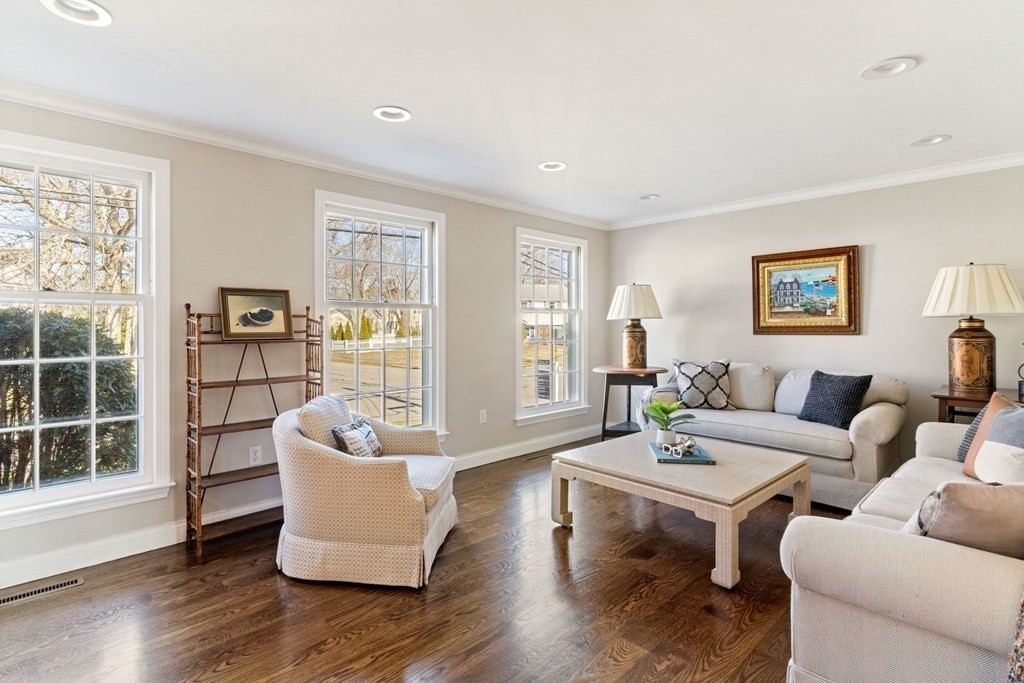 88 Standish Road Needham, MA 02492 - Photo 4 of 26 a living room with furniture and a potted plant
