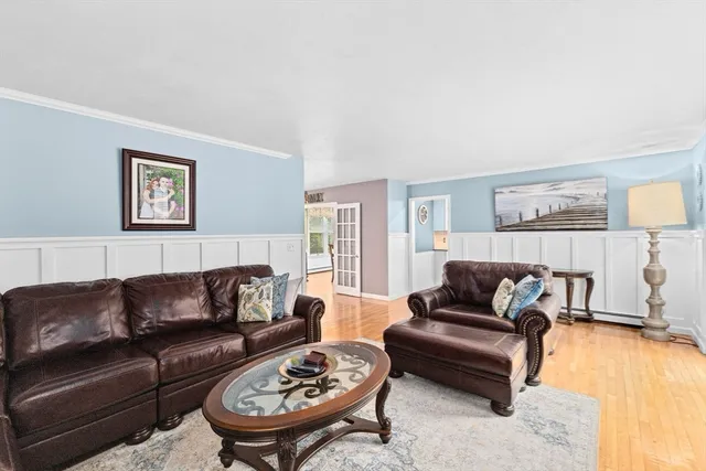 a living room with furniture and a couch