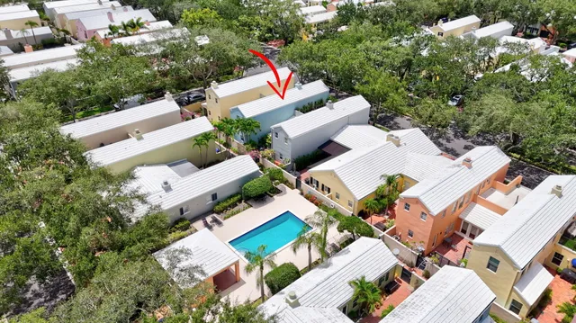 an aerial view of a city with lots of residential buildings