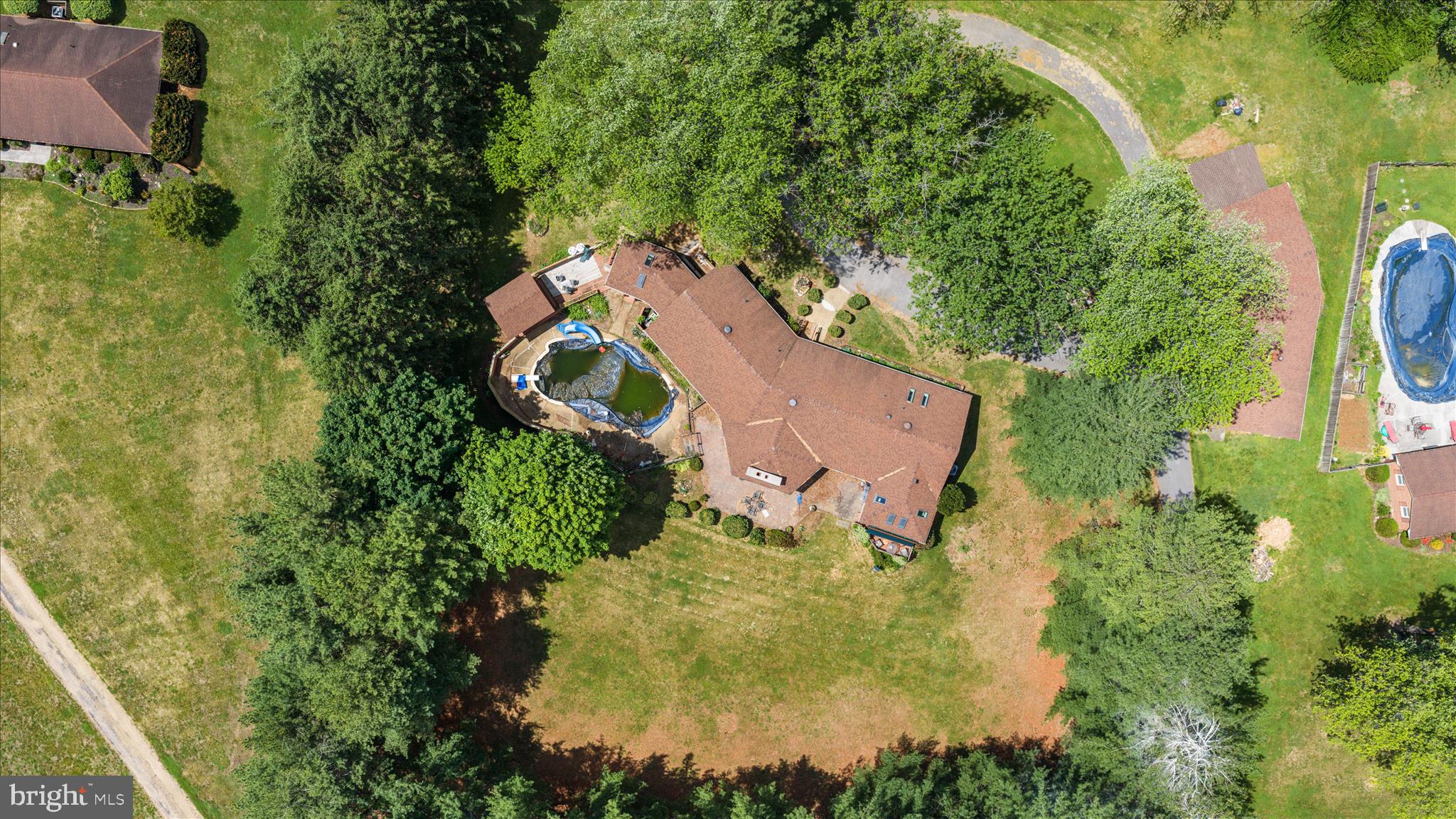 263 Bowling Green Road Front Royal, VA 22630 - Photo 62 of 75 an aerial view of residential house with outdoor space and swimming pool