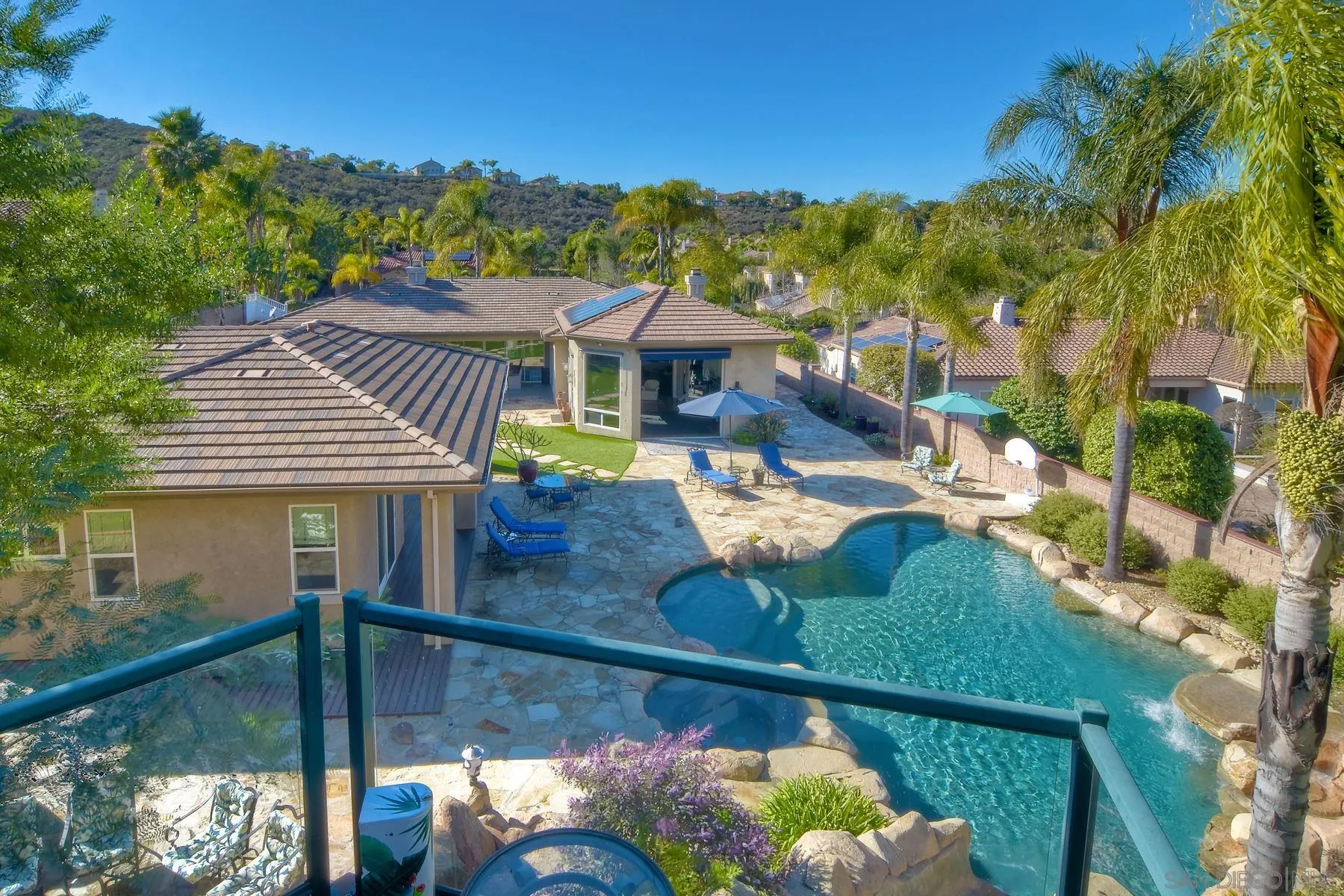 a view of a house with a patio