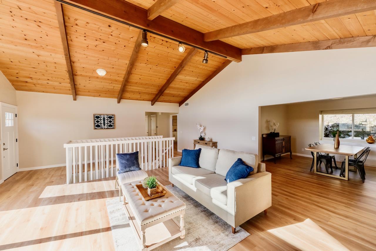 155 Rabbits Run Road Santa Cruz, CA 95060 - Photo 21 of 113 a living room with furniture and a wooden floor