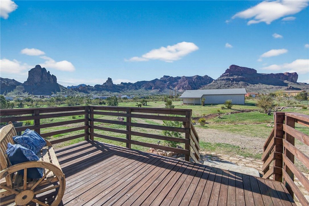 2294 South Dragoon Road Golden Valley, AZ 86413 - Photo 5 of 35 Wooden terrace with a mountain view