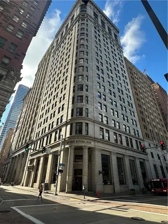 a view of a tall building