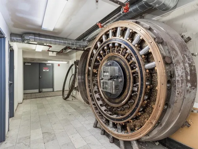 a city view with tall buildings