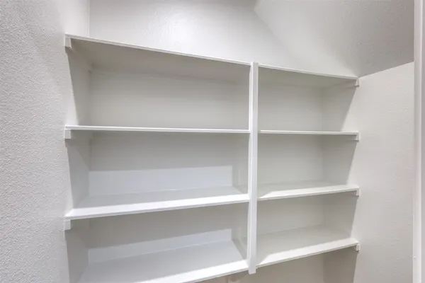 a close view of closet