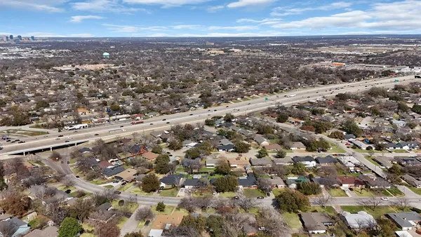an aerial view of multiple house
