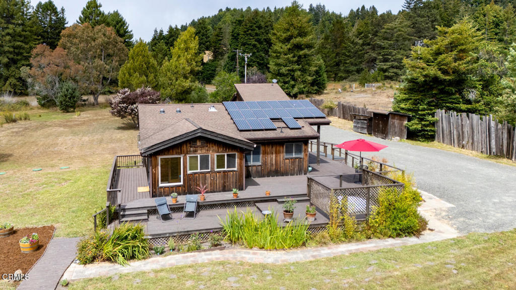30470 Pudding Creek Road Fort Bragg, CA 95437 - Photo 34 of 34 an aerial view of a house with swimming pool and furniture