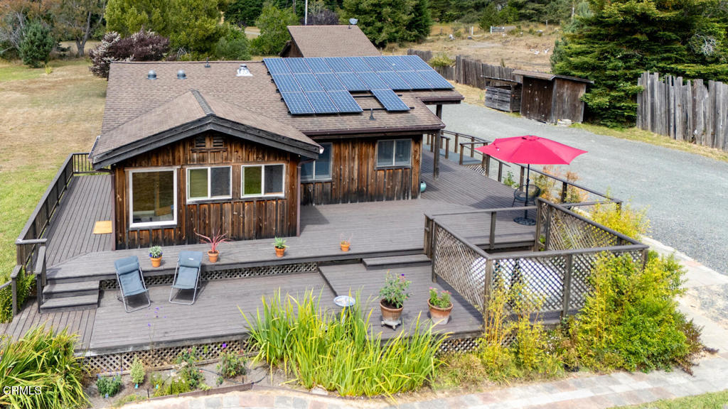30470 Pudding Creek Road Fort Bragg, CA 95437 - Photo 4 of 34 an aerial view of a house with swimming pool garden and patio