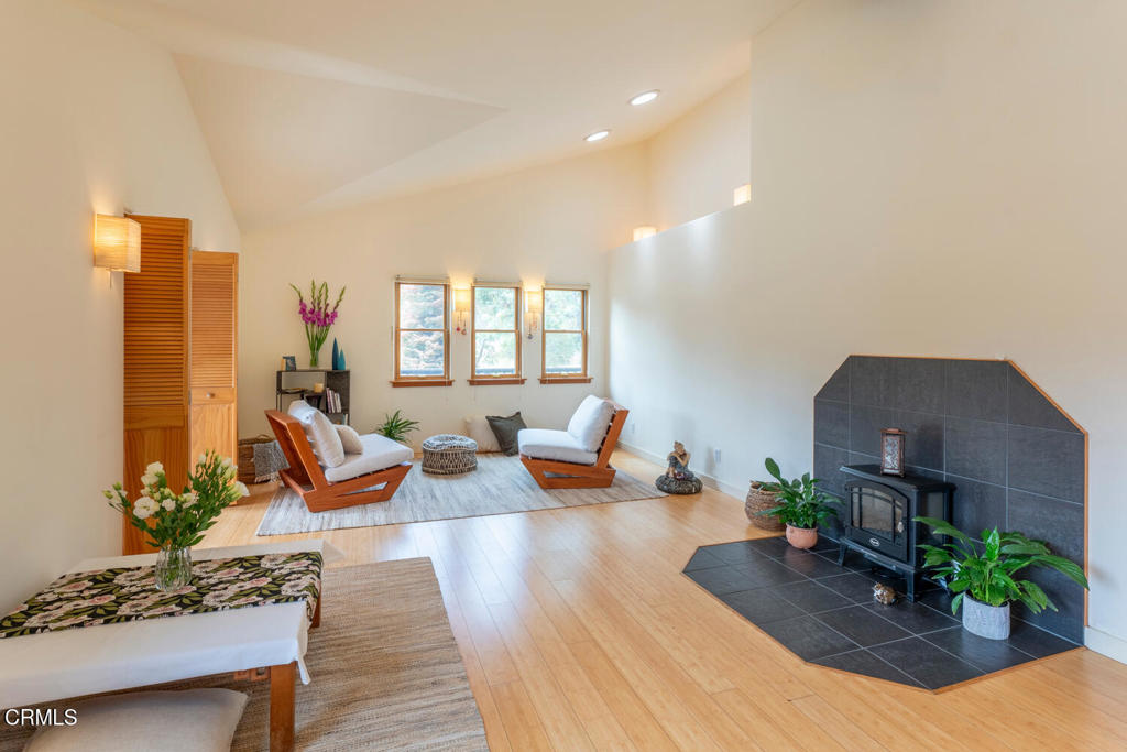 30470 Pudding Creek Road Fort Bragg, CA 95437 - Photo 5 of 34 a living room with furniture fireplace and potted plants