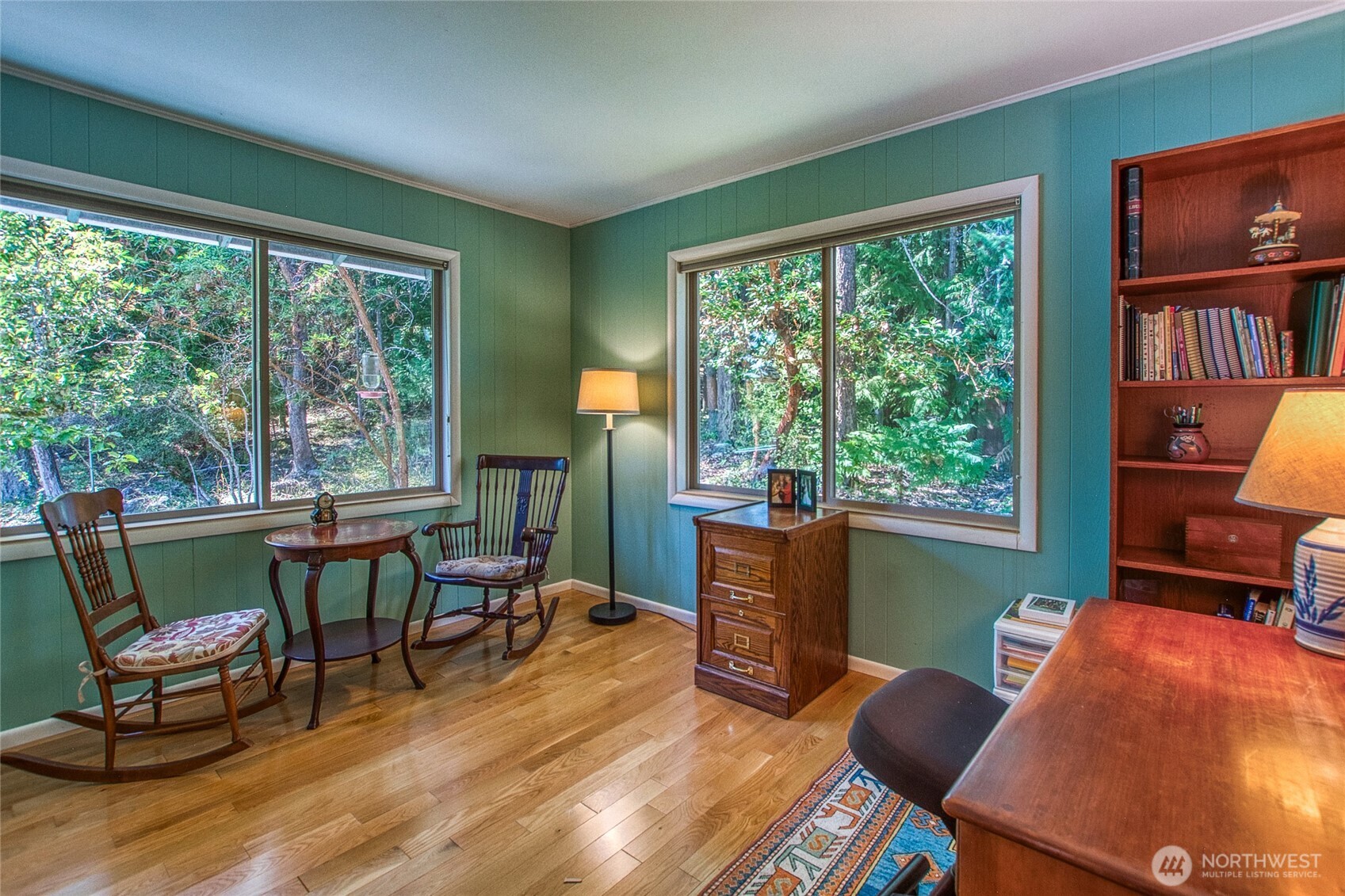 239 Killebrew Lake Road Orcas Island, WA 98280 - Photo 20 of 31 a view of a workspace with furniture and a window