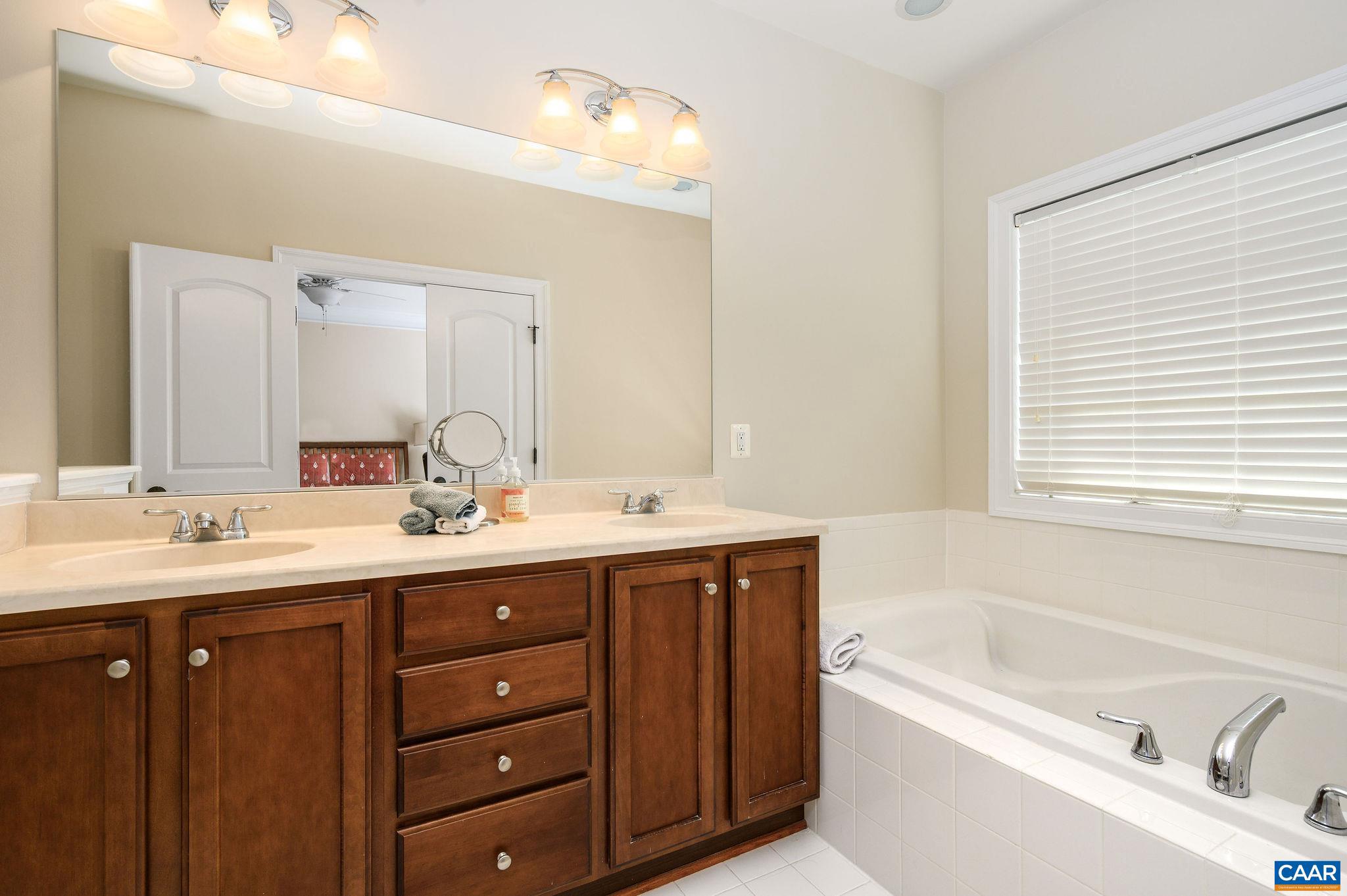 508 Tulip Tree Court Charlottesville, VA 22903 - Photo 18 of 35 a bathroom with a tub double sink and mirror