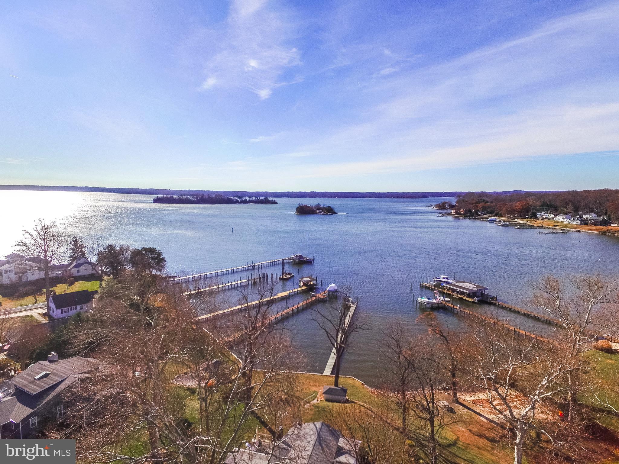 263 Hickory Point Road Pasadena, MD 21122 - Photo 29 of 33 Drone shot from above the house looking south-east