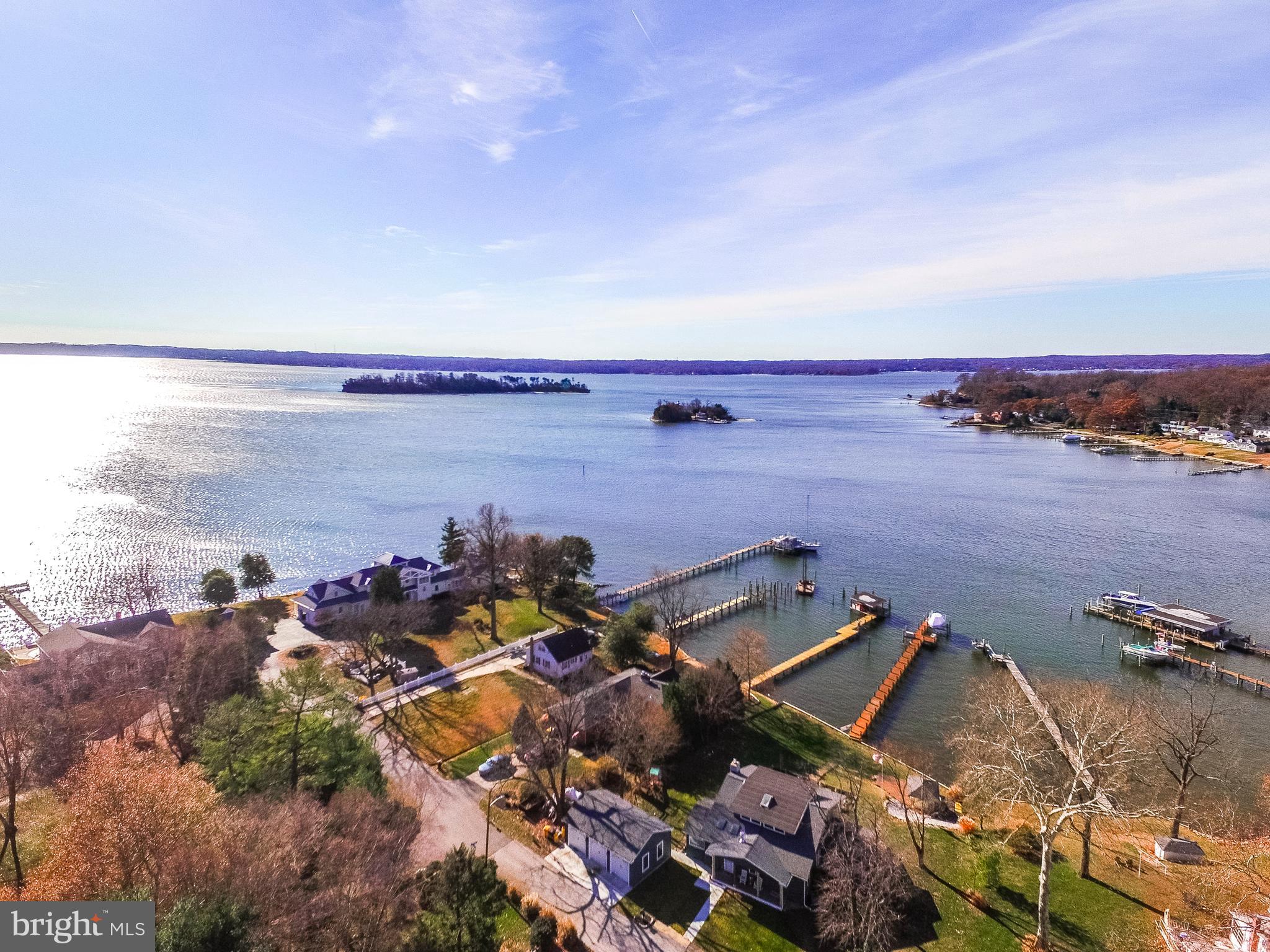 263 Hickory Point Road Pasadena, MD 21122 - Photo 30 of 33 Drone shot from above the house looking east