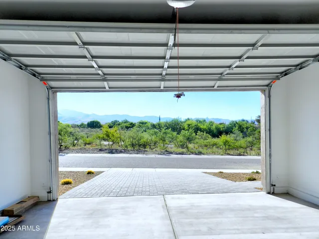 a view of a garage with a window