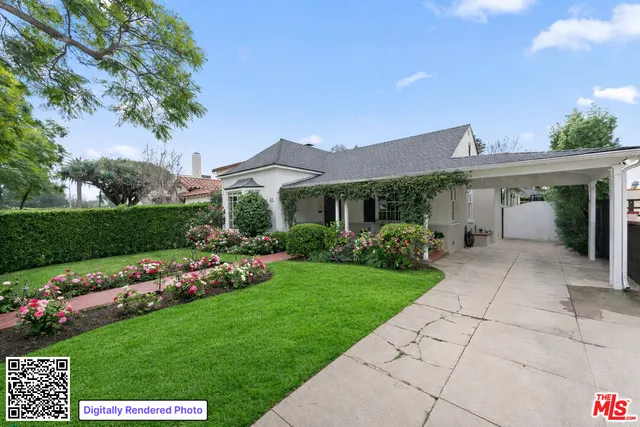 a view of a house with garden