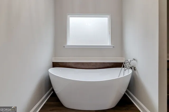 a close up of a bathtub