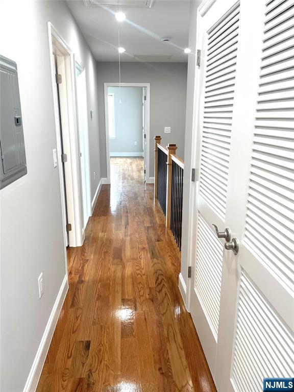 761 B 4th Street Secaucus, NJ 07094 - Photo 32 of 34 a view of a hallway with wooden floor and staircase