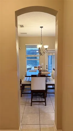 a view of dining room with furniture