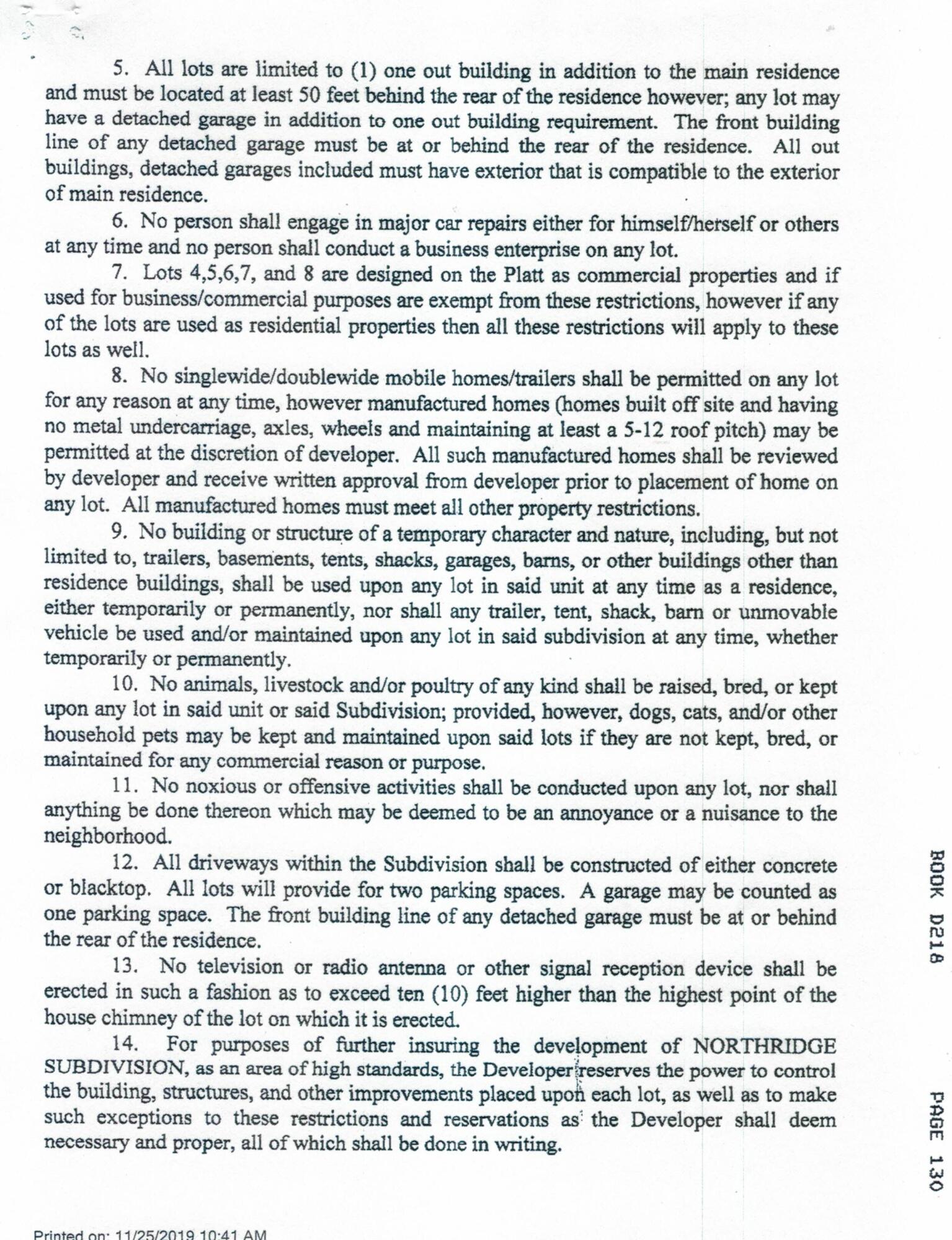 275 North Ridge Road Lancaster, KY 40444 - Photo 7 of 8 North Ridge Restrictions Pg 2