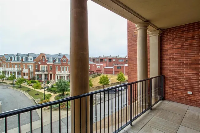 a view of city from a balcony