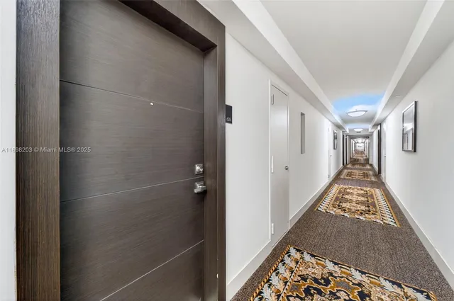 a view of hallway with stairs