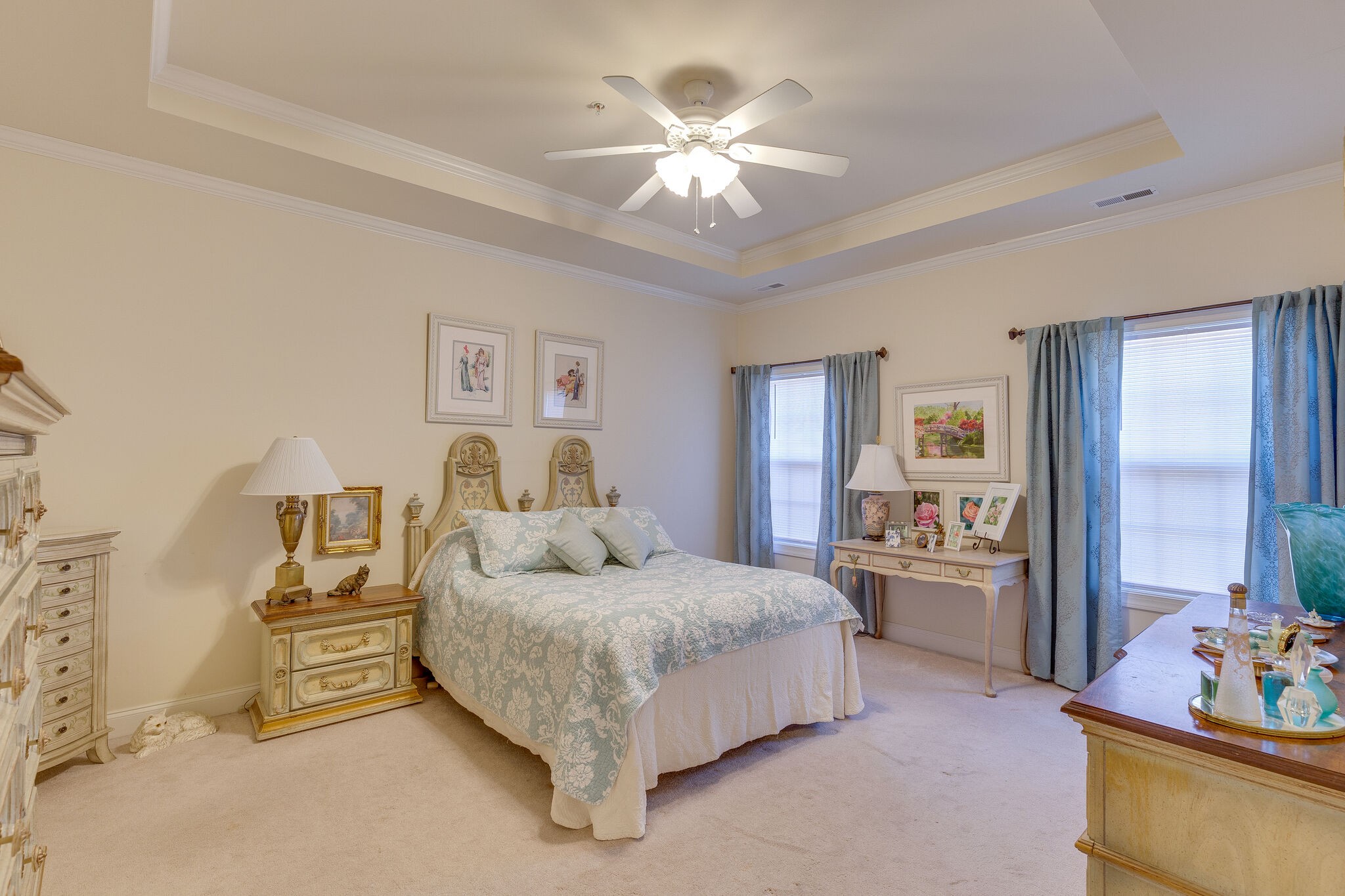 102 Westview Drive Spring Hill, TN 37174 - Photo 14 of 27 a bedroom with a bed and ceiling fan