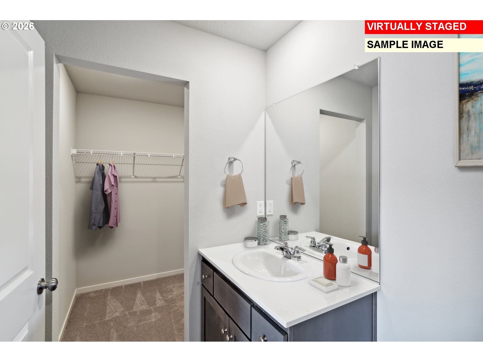 25229 Todd Way Veneta, OR 97487 - Photo 17 of 29 a bathroom with a sink vanity and a mirror