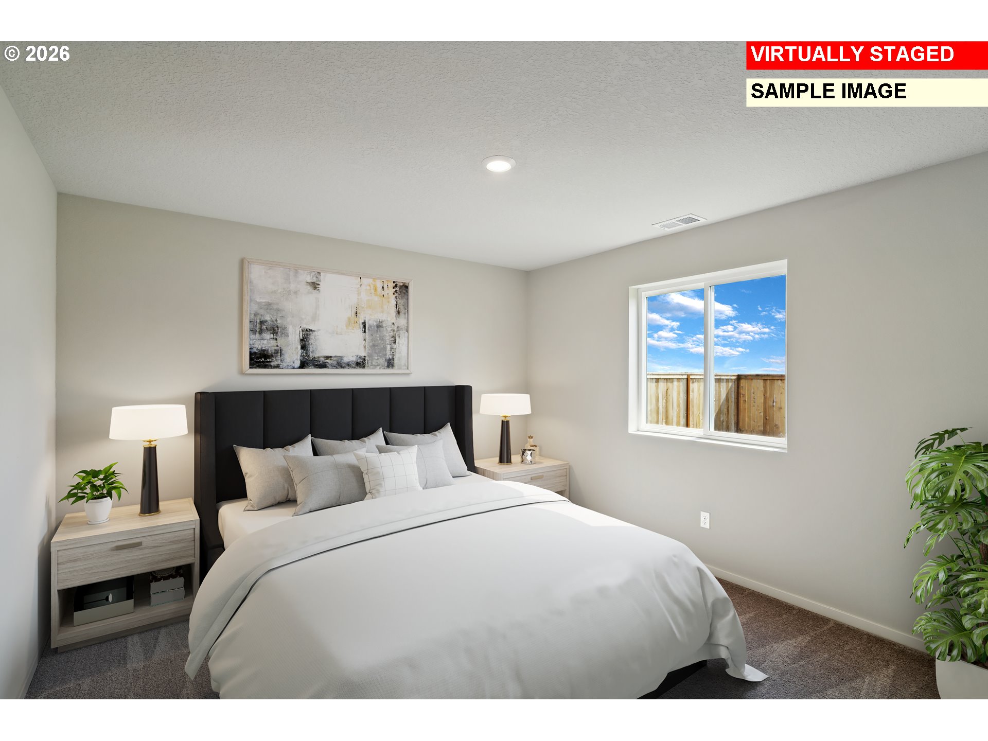 25229 Todd Way Veneta, OR 97487 - Photo 21 of 29 a bedroom with a bed and a painting on the wall