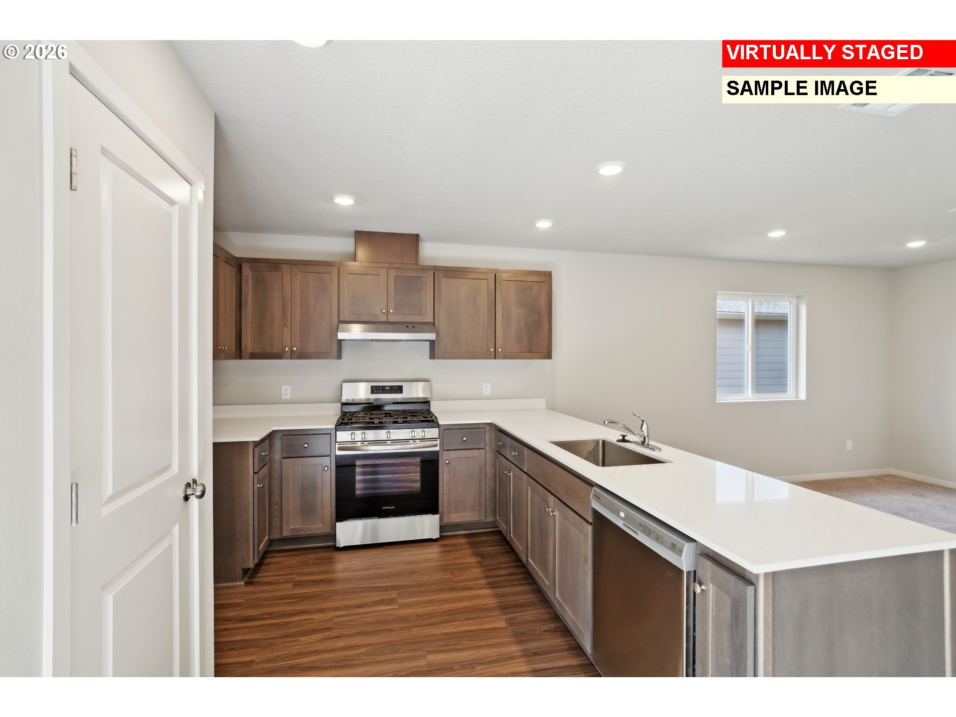 25229 Todd Way Veneta, OR 97487 - Photo 4 of 29 a kitchen with stainless steel appliances granite countertop a sink stove and refrigerator