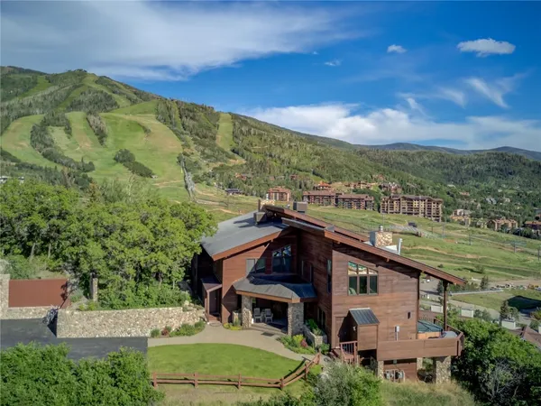 a aerial view of a house