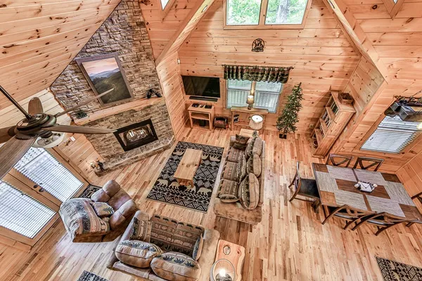 a room with furniture and a flat screen tv