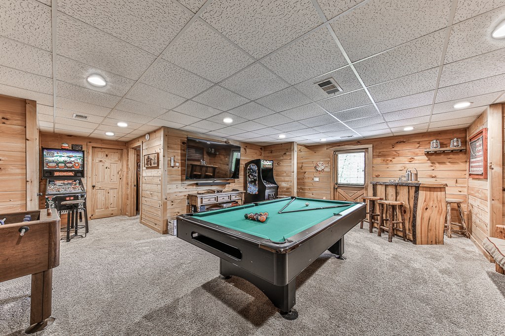88 Black Gum Lane Blue Ridge, GA 30513 - Photo 41 of 85 a room with pool table and flat screen tv