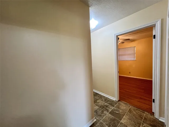 a view of wooden door