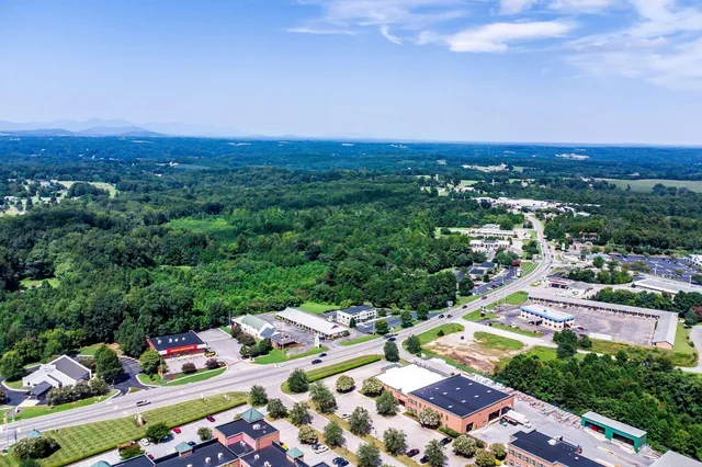 an aerial view of a city