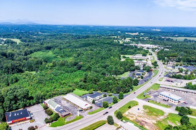 an aerial view of a city