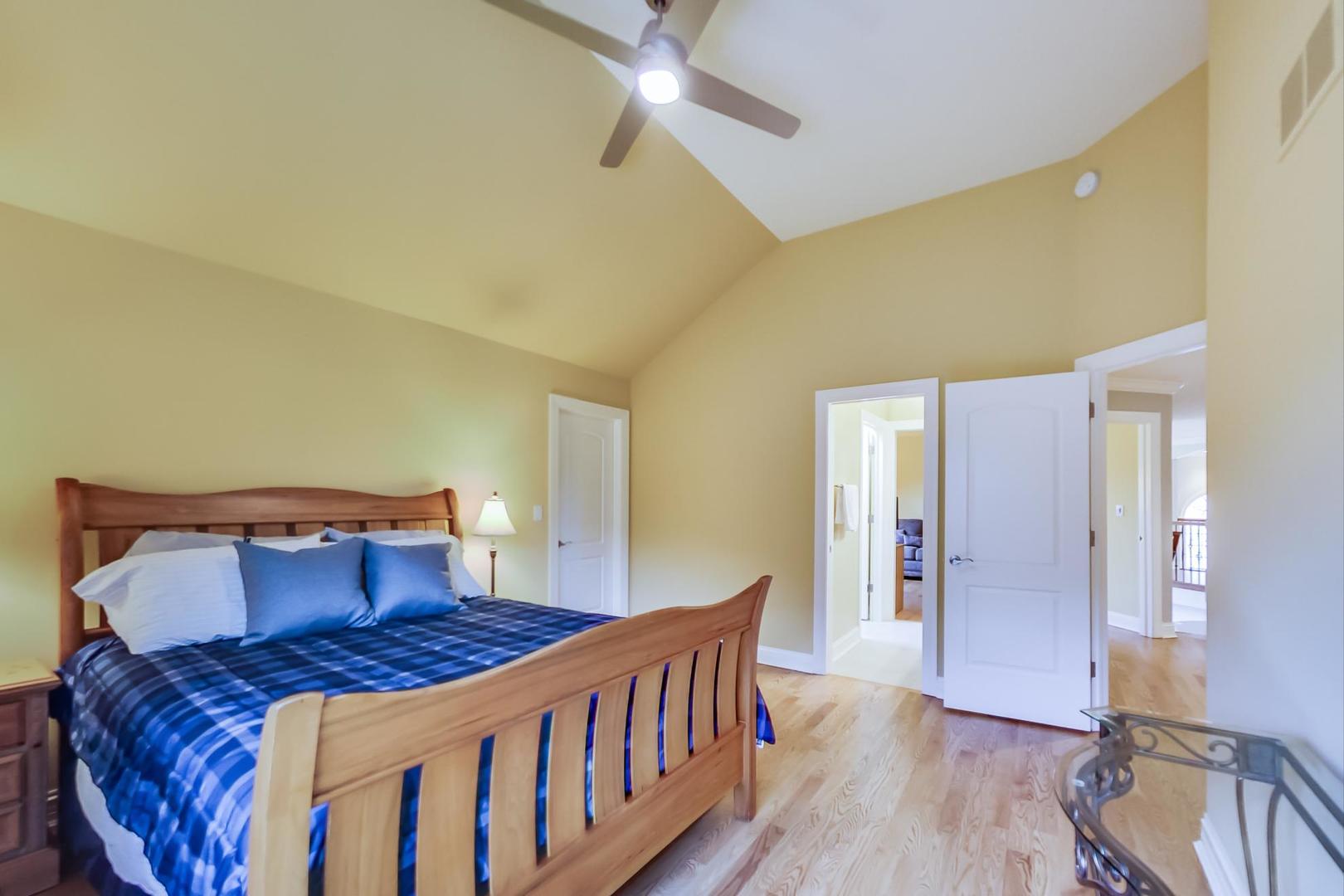 3312 Keller Lane Naperville, IL 60565 - Photo 32 of 50 a bedroom with a bed and wooden floor