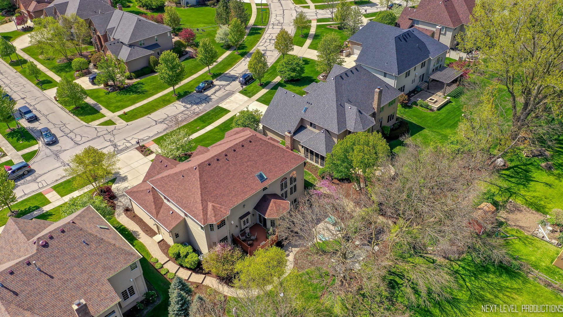 3312 Keller Lane Naperville, IL 60565 - Photo 49 of 50 an aerial view of a house with a garden