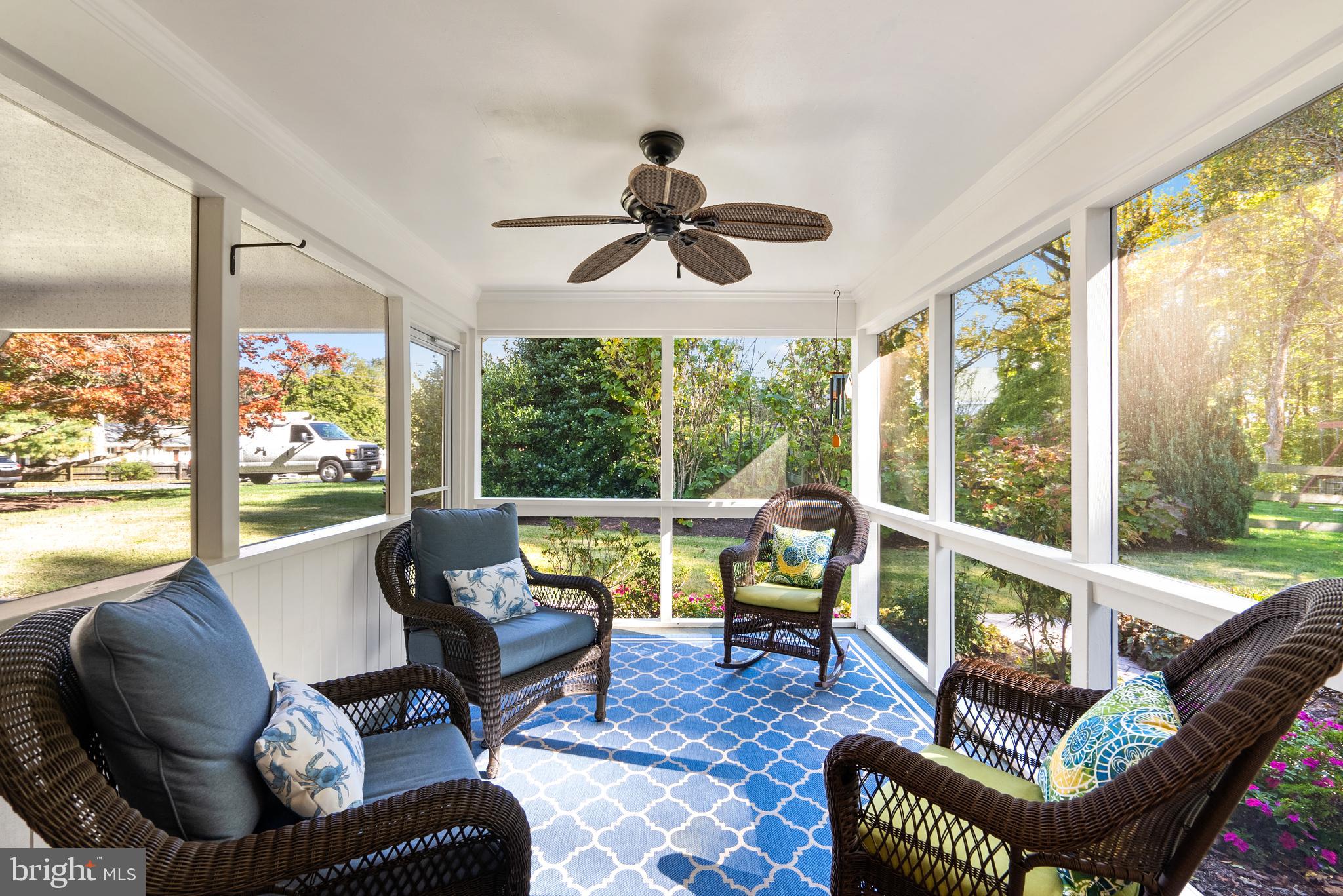 507 Ridge Road Annapolis, MD 21401 - Photo 45 of 75 Screened Porch With Ceiling Fan
