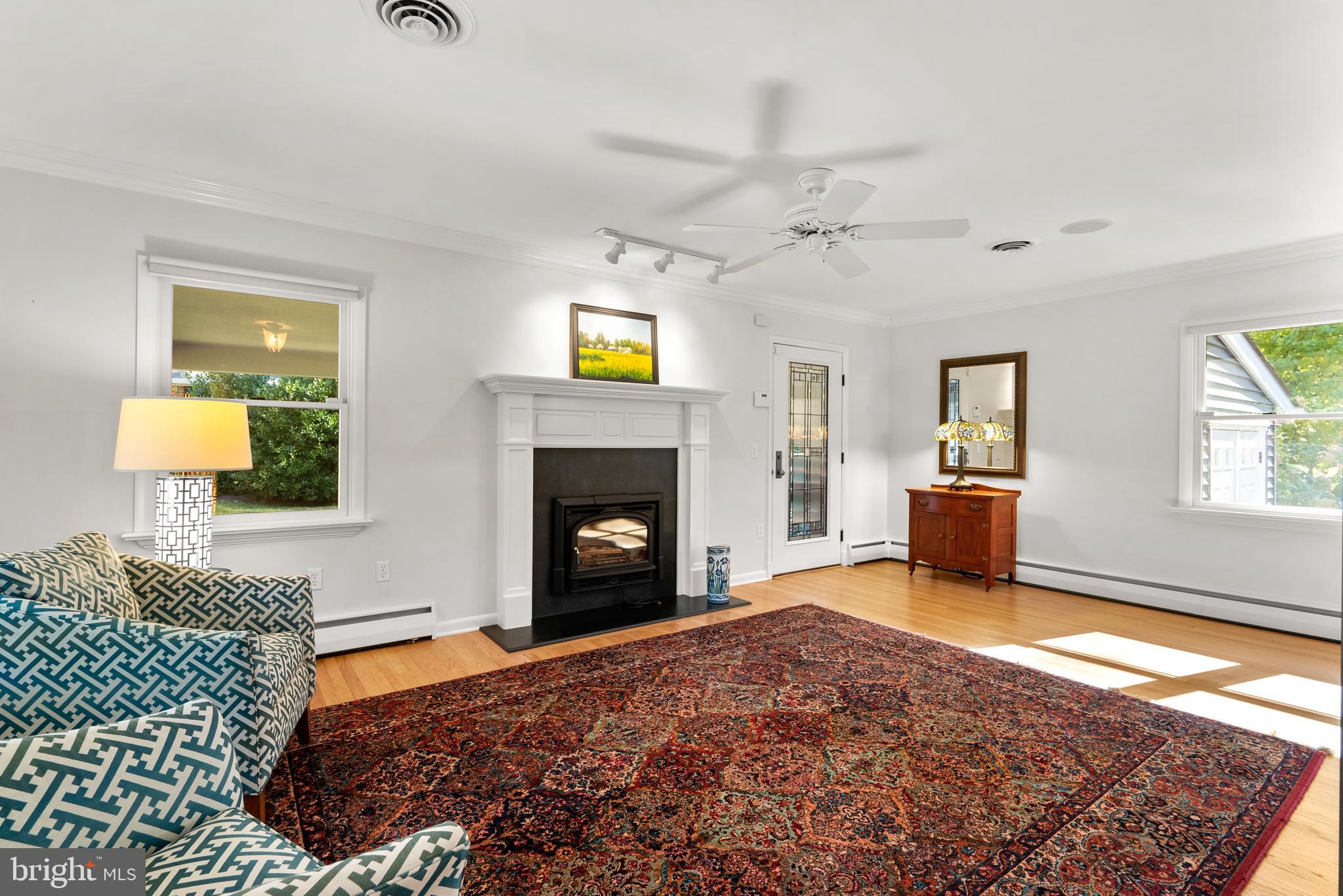 507 Ridge Road Annapolis, MD 21401 - Photo 6 of 75 Living Room With Wood Insert Fireplace