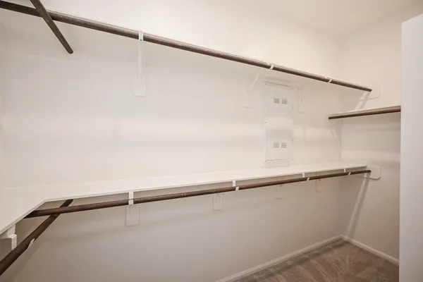 a close view of closet