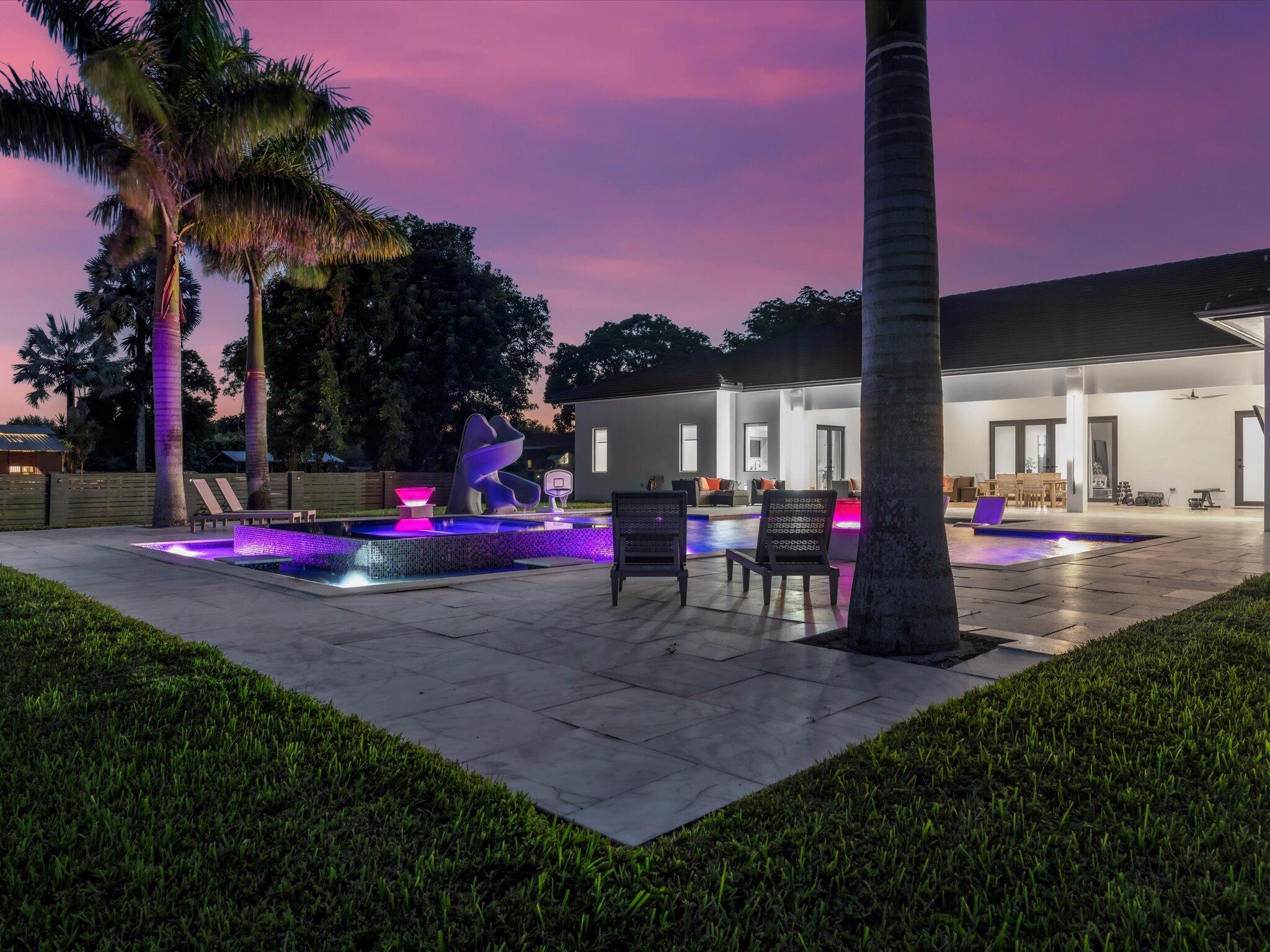 6122 Southwest 173rd Way Southwest Ranches, FL 33331 - Photo 117 of 137 Nighttime Pool