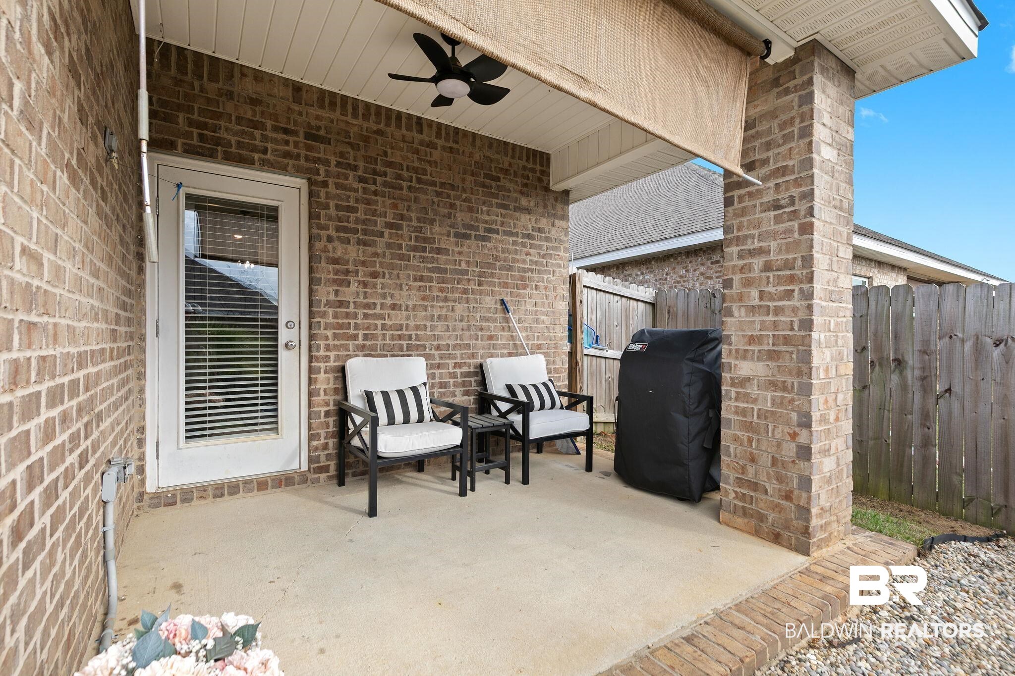 31650 Memphis Loop Daphne, AL 36527 - Photo 40 of 68 View of patio / terrace with ceiling fan and a grill