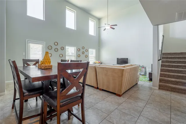 a living room with furniture and a couch