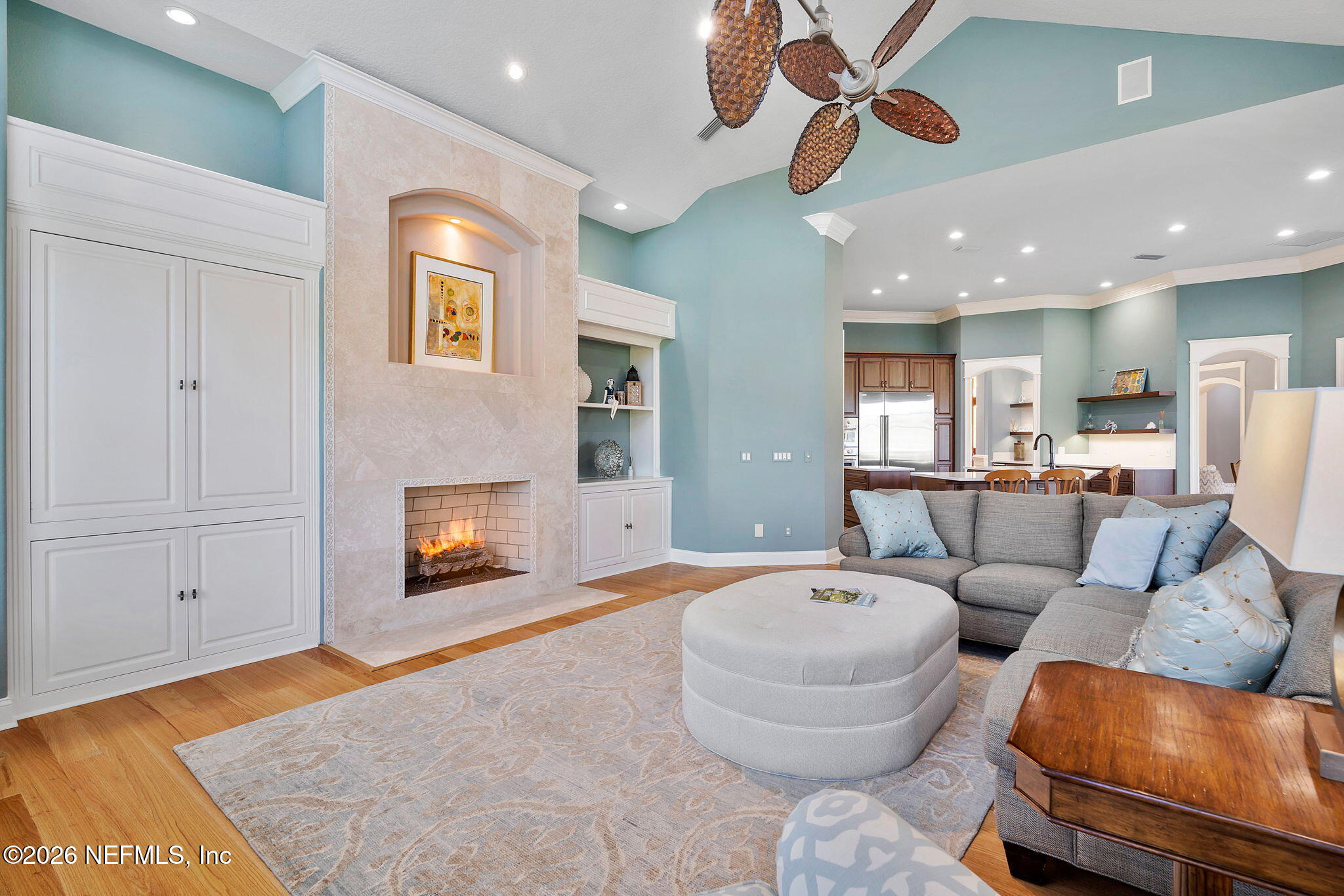 160 Governors Road Ponte Vedra Beach, FL 32082 - Photo 24 of 72 a living room with furniture and a fireplace
