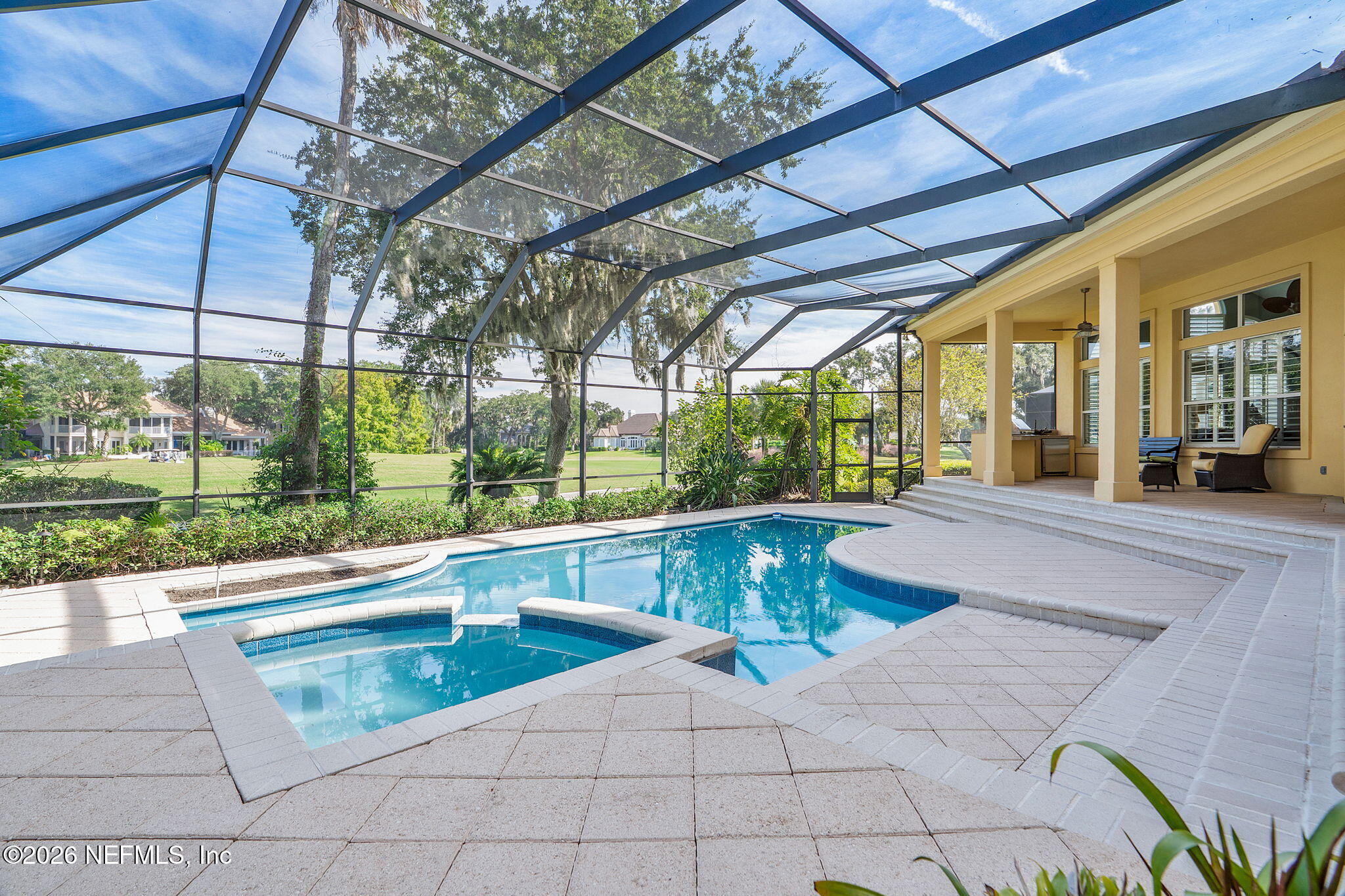160 Governors Road Ponte Vedra Beach, FL 32082 - Photo 53 of 72 Screen Enclosed Pool to Views