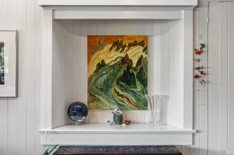 an outdoor view with patio