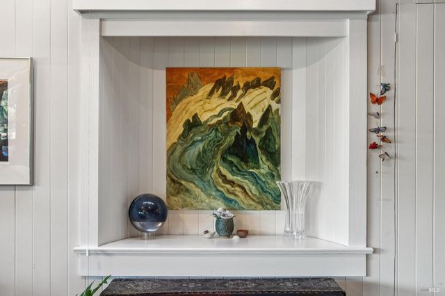 an outdoor view with patio