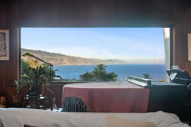 a room with a fireplace